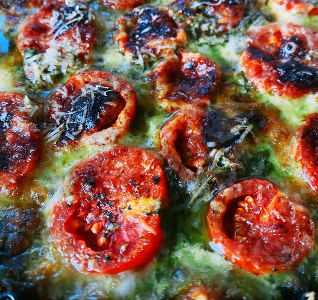 Einfaches Rezept für Tarte mit Tomaten und Parmesan